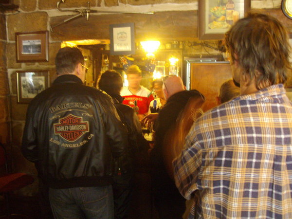 The bar at The Settlers Arms Inn