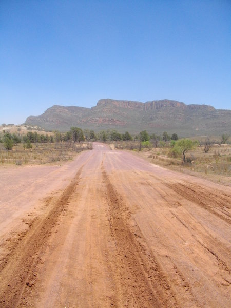 The road to Rawsleys Bluff