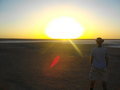Watching the sun go down at Lake Eyre
