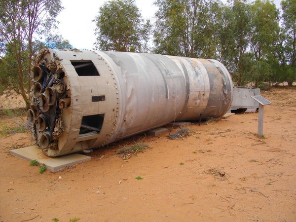Part of a space shuttle that was found in the outback, years after it launched