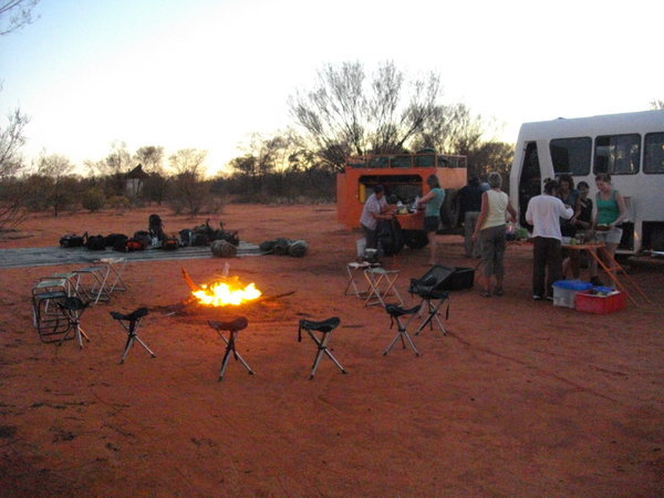 Camping at the centre of Australia