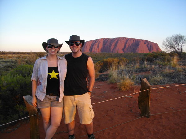 Watching the sun set at Uluru