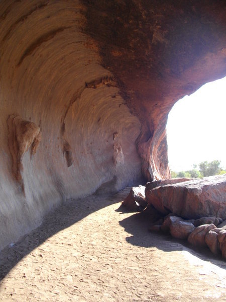 One of the caves around the base of Uluru