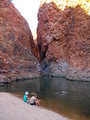 Swimming in the Redbank Gorge water hole