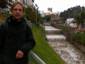 Bahnita rieka v centre La Pazu