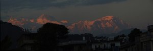 Zapad slnka v Pokhare