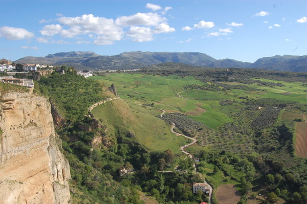 Looking at the countryside from Ronda