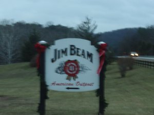 Jim Beam welcome sign
