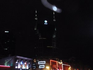 Batman building by night