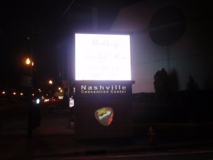Nashville Convention Center.  Predator fans were all over the place after Nashville beat Detroit.. sorry Dre :(