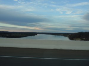 Night and day... entering the region just north of Mississippi... from rolling hills and forests to open fields, plantations and low trees