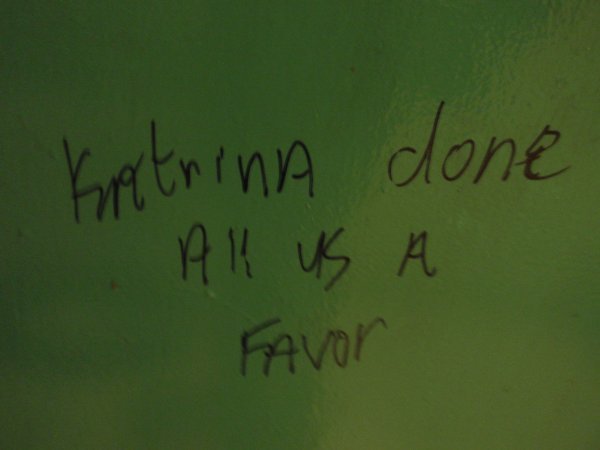 In the bathroom stalls.  