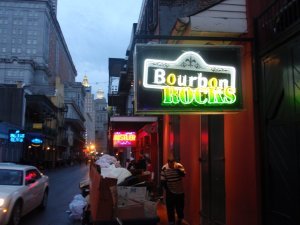 Bourbon rocks sign