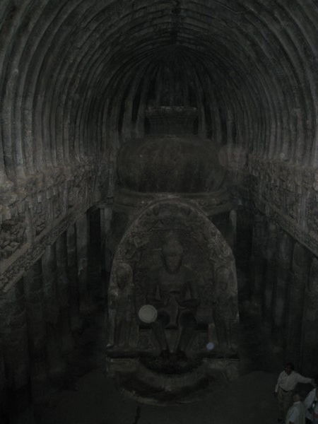 Temple with a rib vaulted ceiling in Ellora