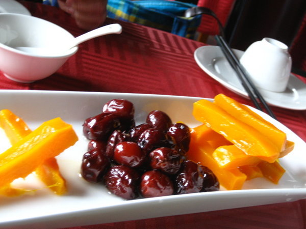 An Appetizer of Dried and Sweetened Fruits