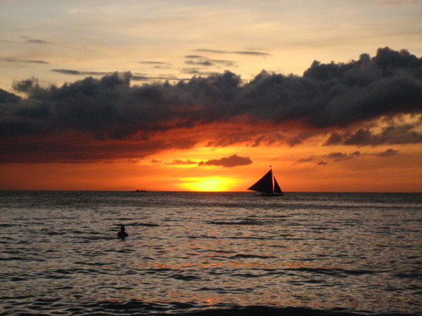Sunset on Day One in Boracay
