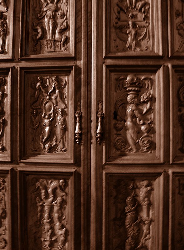 Woodcarving On Door Panel