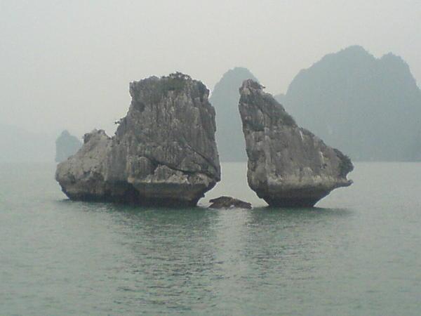 Halong Bay in the mist