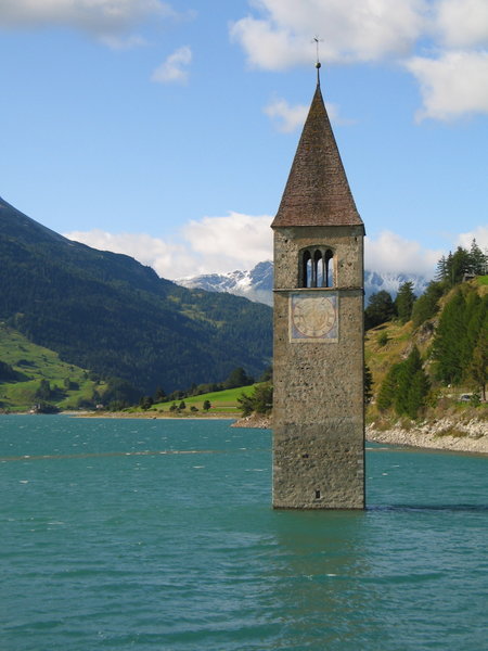 Bolzano Dolomites Lake Vinosta's sunken city