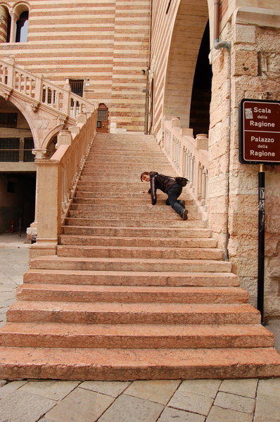 Verona In an effort to climb nay crawl the stairs of reason