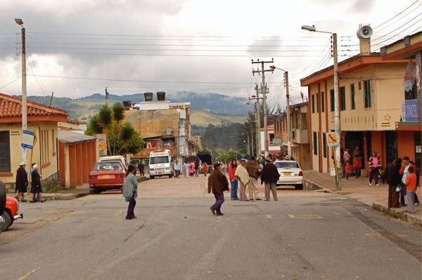 Typical street scene in small pueblo