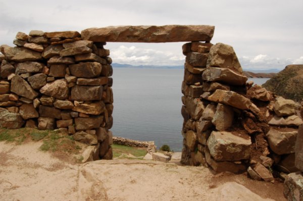 Incan Palace - looking out onto Lake Titicaca