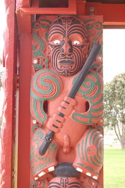 Moari carving at Waitangi