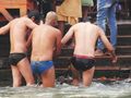 After a ritual bathe in the river