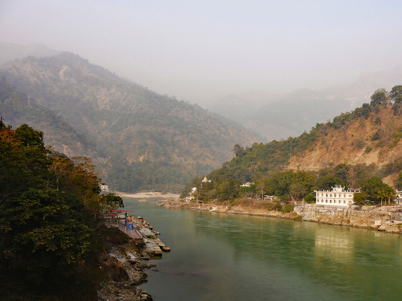 The Ganges looking north from Lakshman Jhula