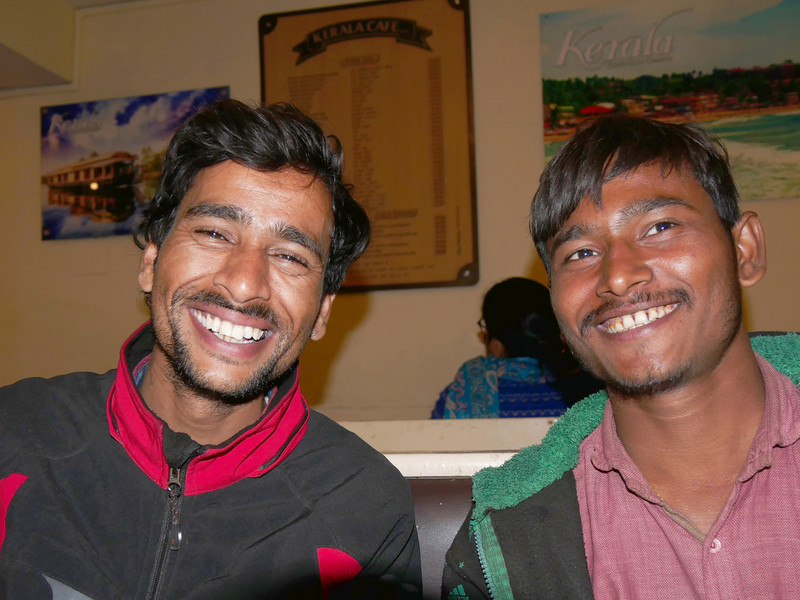 Raju (on the left) with his friend Ramu