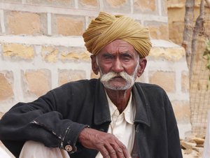 Jaisalmer_Thar Desert Villages_Another elder at Kundan's village