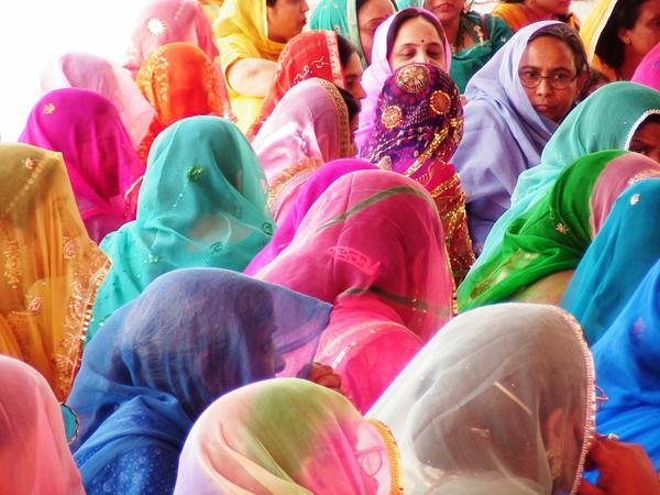 Saris of every colour