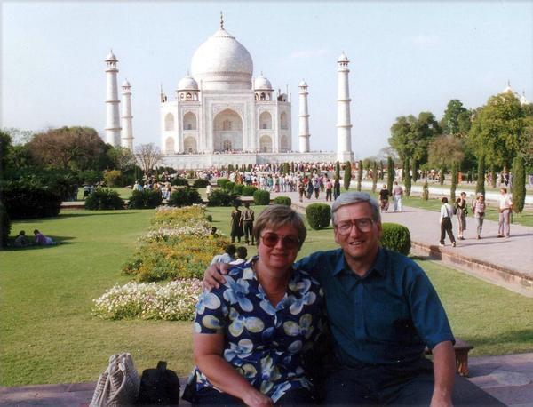 At the Taj Mahal in 1997
