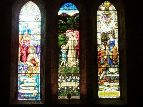 Stained glass at Dornoch Cathedral