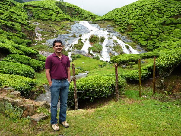 Waterfall among the tea plantations