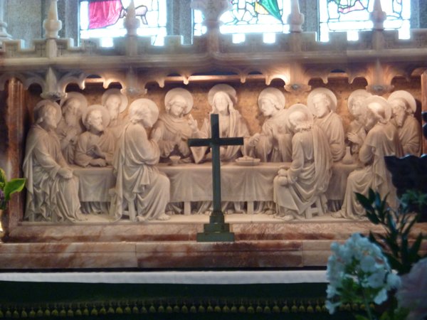 The reredos in the church