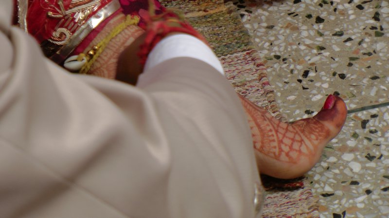 Mehndi on Rajshree's foot