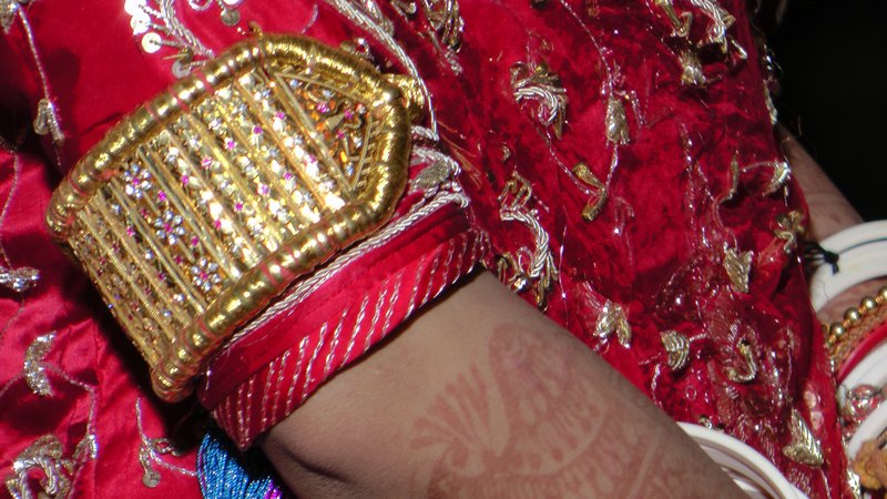 Rajshree's beautiful dress and amulet