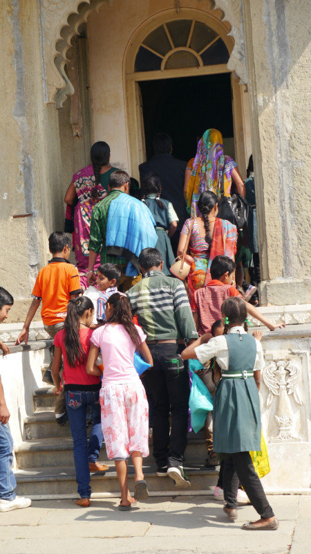 A school party at Sajjangarh