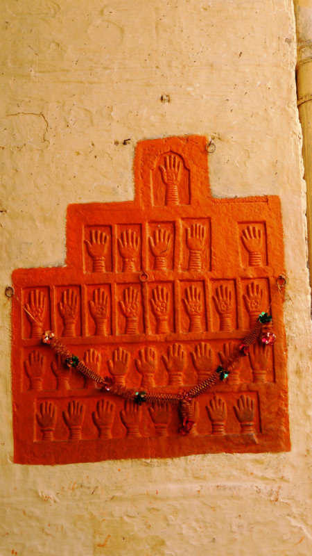 Mehrangarh Fort - Sati Handprints