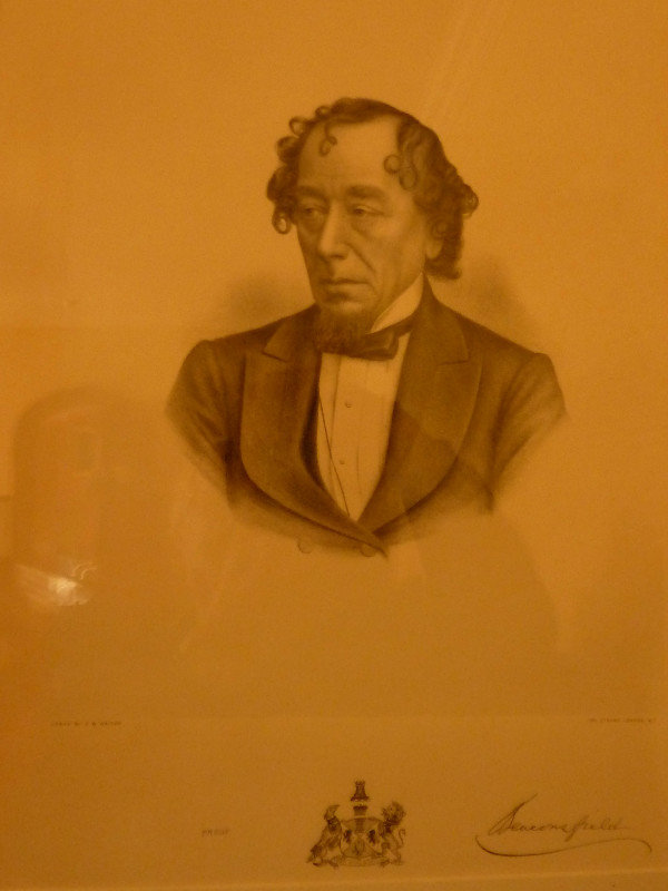 A lithograph of Disraeli