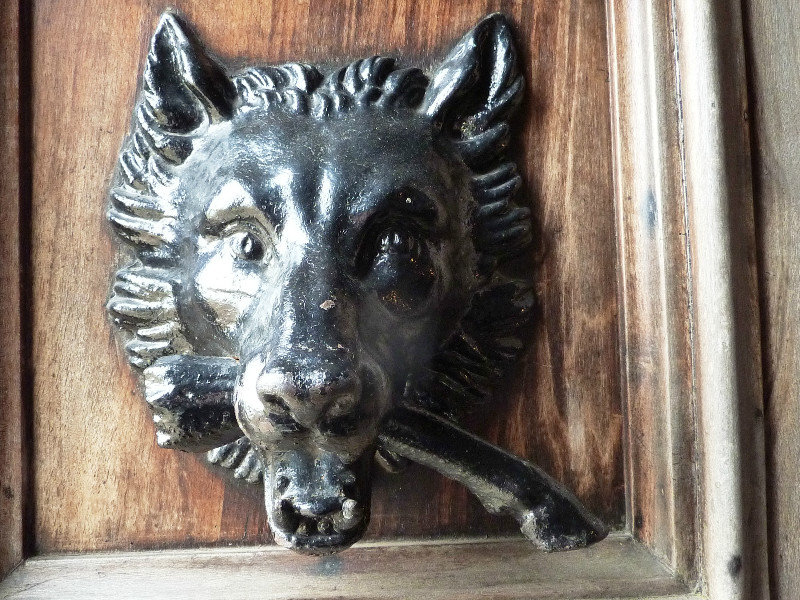 On the entrance door
