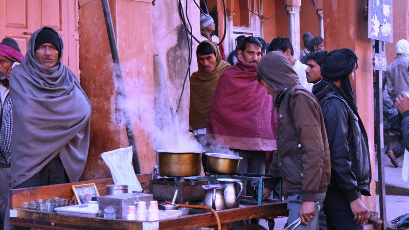Brewing chai in the chill of morning