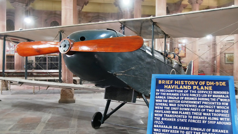 Junagarh - the aircraft in the Durbar Hall
