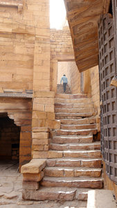 Steps up to the ramparts inside the fort
