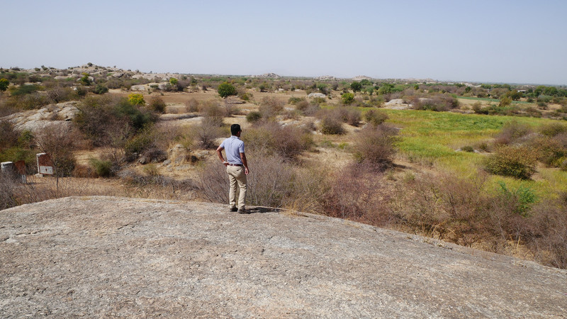 Lajpal enjoying the view of land at Jawai