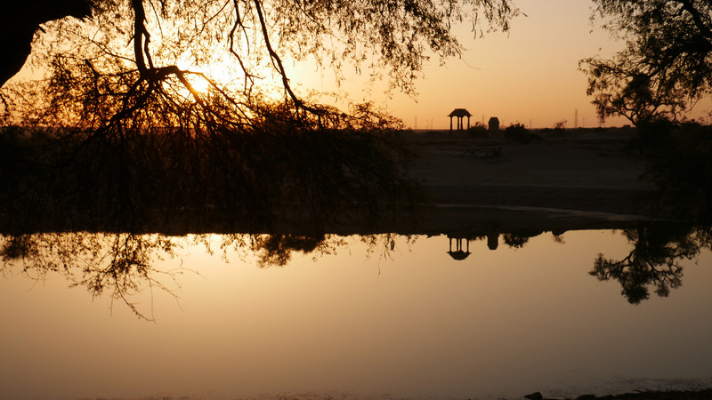 Sunrise at the oasis of Jessari