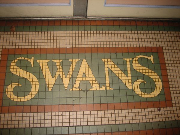 Tile 'Swans' Outside Front Door