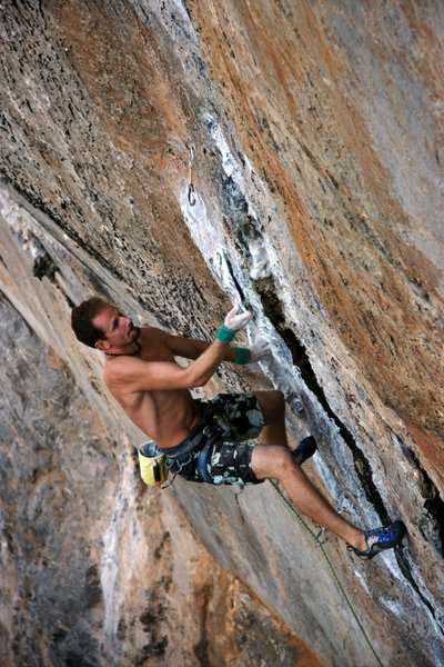 Niko on Asia's shadow play 8a+ by Neil