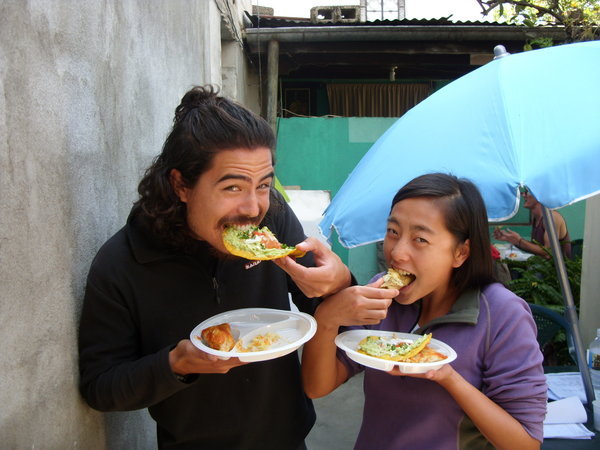 Kim & Tam enjoying Guatemalan Cuisine